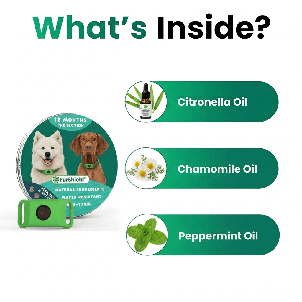 FurShield™ Flea & Tick Defense Collar Pendant + Silicon Collar